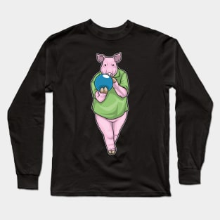 Pig Bowling Bowling ball Long Sleeve T-Shirt